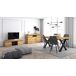 Conjunto muebles salon, Mesa patas U 8 comensales Conjunto muebles salon, Mesa patas U 8 comensales Negro/ Madera