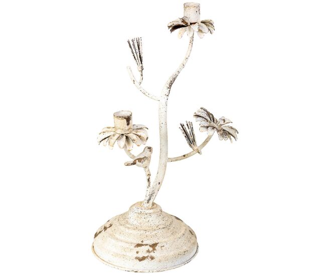 Candelabro envejecido 24x11x29.5hcm