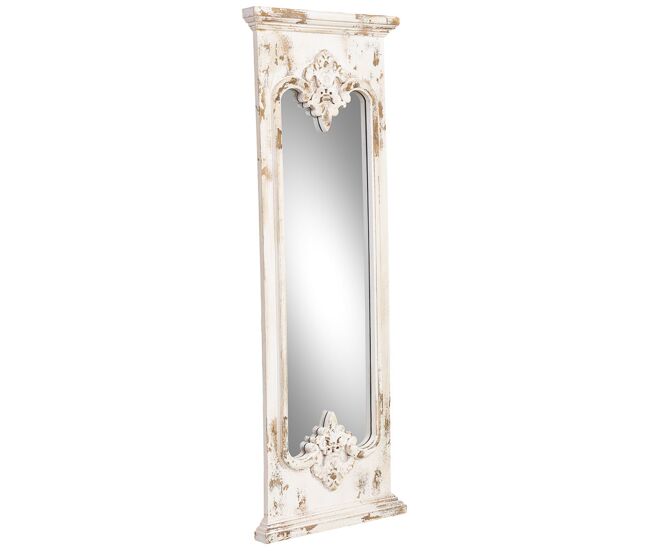Espejo de pared blanco envejecido 55x5.5x149h cm