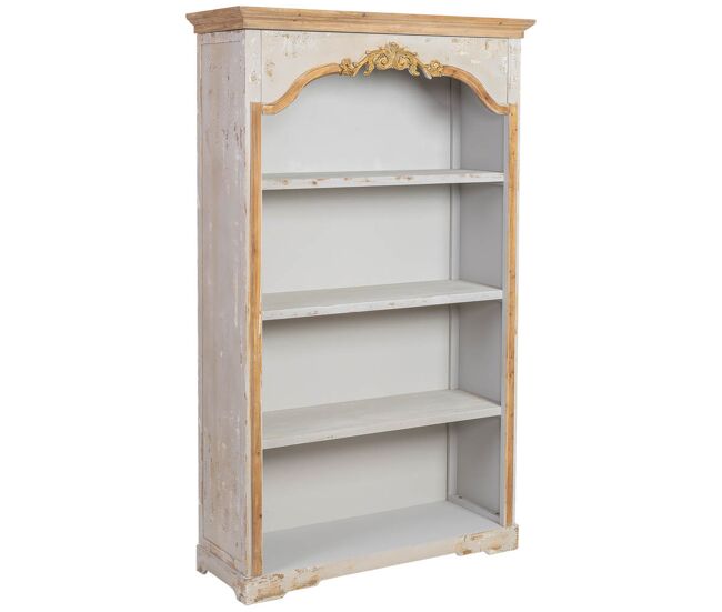 Estantería librería de madera gris envejecida 120x45x210h cm