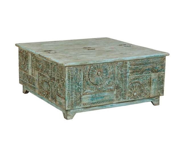 Mesa de centro de madera 100x100