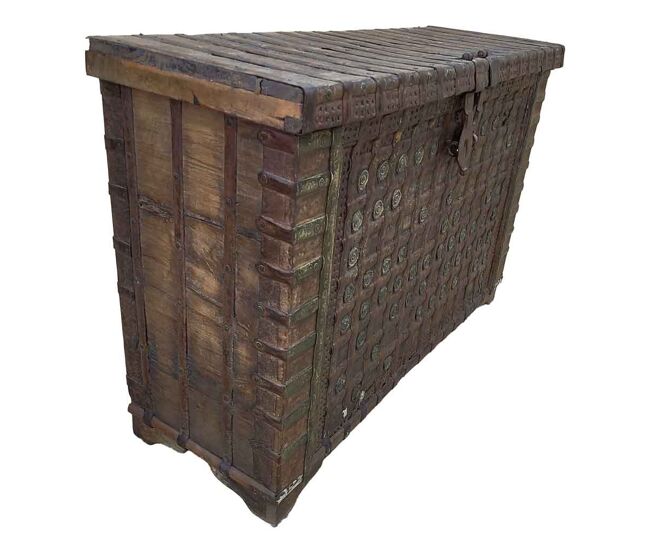 Baúl de madera artesanal 136x46x96h cm
