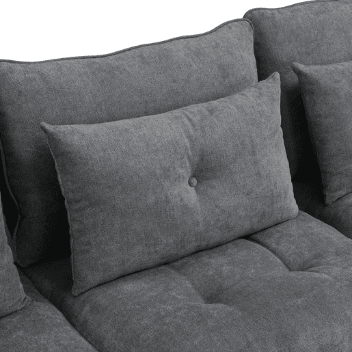 Sofá modular de 4 lugares - assentos com arrumação e função cama - Antique Gray