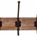 Percha de pared de madera con 5 ganchos Percha de pared de madera con 5 ganchos Marrón