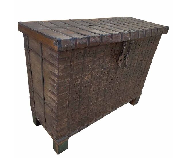 Baúl de madera artesanal 139x44x94h cm