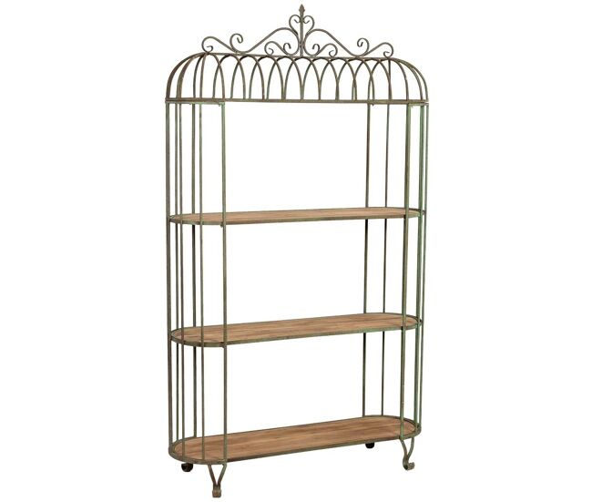 Estantería jaula de hierro envejecida 120x42x205h cm