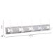 Percha de pared de madera con 5 ganchos Percha de pared de madera con 5 ganchos Blanco