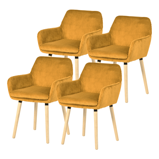 Conjunto 4 Cadeiras Refeição Estilo Nórdico Com Braços, Assento Estofado Confortável, Pés Madeira Natural, Design Moderno Para Sala Jantar Ou Cozinha, Cadeiras Jantar Modernas Resistentes E Elegantes Conjunto 4 Cadeiras Refeição Estilo Nórdico Com Braços, Assento Estofado Confortável, Pés Madeira Natural, Design Moderno Para Sala Jantar Ou Cozinha, Cadeiras Jantar Modernas Resistentes E Elegantes