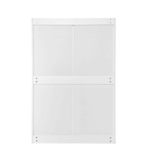Sapateira 80x23,5x131 cm - com 3 portas e 2 gavetas - madeira - branca - para entrada ou sala de estar
