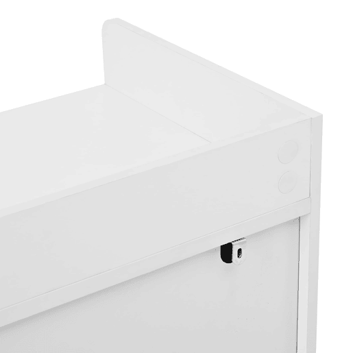 Sapateira moderna 75x36x95,5 cm - 2 portas, 1 gaveta, prateleiras ajustáveis, branca
