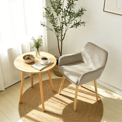 Conjunto De 2 Cadeiras De Jantar Estofadas Cor Cinza Claro Estilo Nórdico Com Braços Assento Almofadado Pés Em Madeira Design Moderno Para Sala De Jantar Cozinha Confortável E Elegante