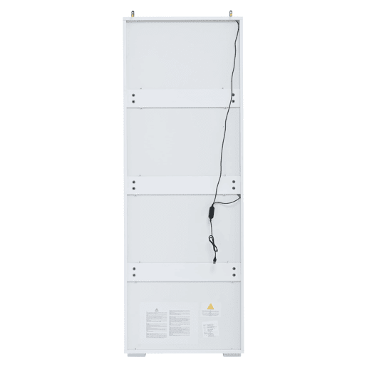 Vitrine 60x40x170 cm - Portas acrílicas, LED, 2 prateleiras de vidro, alto brilho - Branco