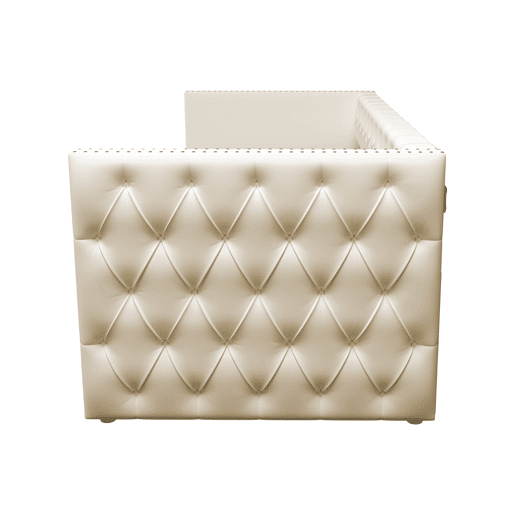 Sofá-cama 90x200 cm - Com estrado, multifuncional, tecido de veludo, bege