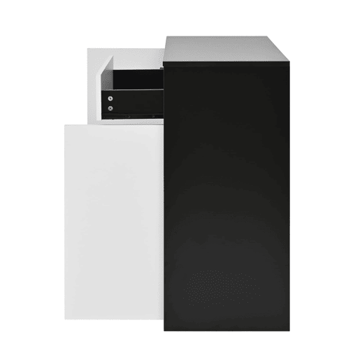 Sapateira 105x39,5x86 cm - 2 portas, 1 gaveta, prateleira ajustável - Preto e Branco