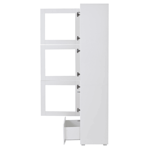 Vitrine 60x40x173 cm - Portas acrÃlicas, LED, 3 prateleiras de vidro, alto brilho - Branco Vitrine 60x40x173 cm - Portas acrÃlicas, LED, 3 prateleiras de vidro, alto brilho - Branco