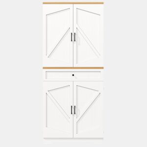 Aparador 80x40x180 cm - 12 compartimentos e gavetas - MDF e aglomerado
