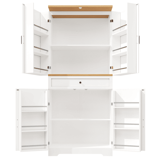 Aparador 80x40x180 cm - 12 compartimentos e gavetas - MDF e aglomerado