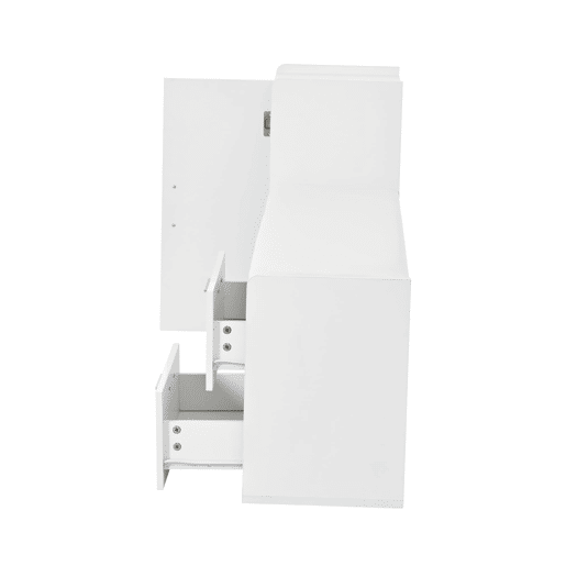 Sapateira 128x30x68 cm - 2 gavetas, 1 porta, assento almofadado e arrumação - Branco