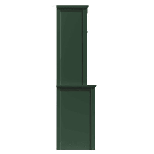 Aparador 120x40x179 cm - Armário alto com portas de vidro castanho e LED - Verde