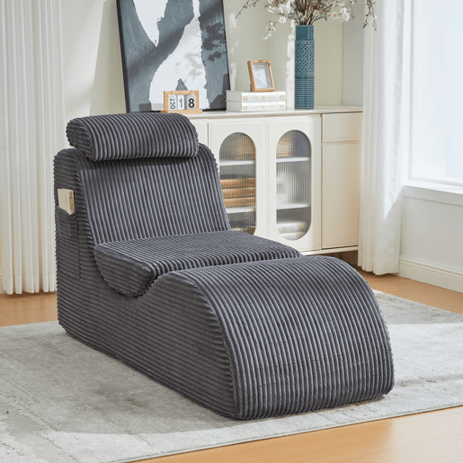 Poltrona ergonómica - design exclusivo, espuma de compressão, capa removível - Cinza escuro