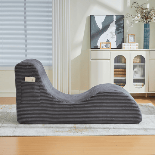 Poltrona ergonómica - design exclusivo, espuma de compressão, capa removível - Cinza escuro