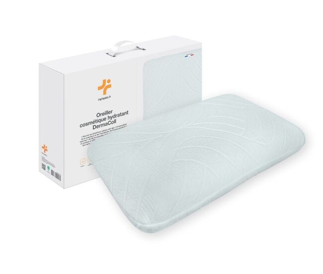 Almohada hidratante viscoelástica dermacoll con funda cosmética