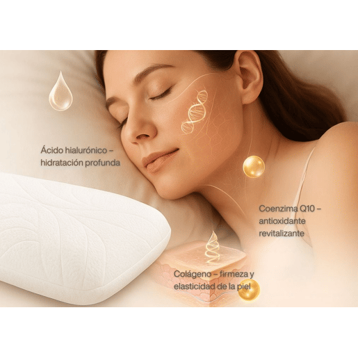 Almofada hidratante de espuma viscoelástica DERMACOLL com fronha cosmética