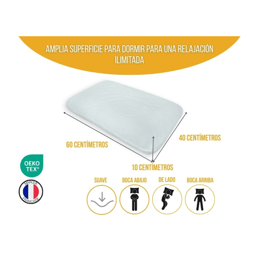 Almofada hidratante de espuma viscoelástica DERMACOLL com fronha cosmética