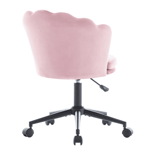 Cadeira para vestir - Design moderno - Encosto em forma de pétala, almofada lombar em forma de borboleta, ajustável em altura - Rosa