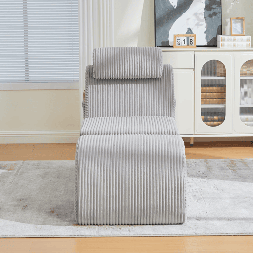 Poltrona ergonómica moderna - Design exclusivo, almofada removível, espuma de alta elasticidade - Cinza claro