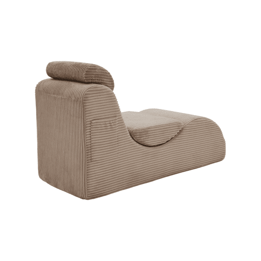 Poltrona ergonómica moderna - Design exclusivo, espuma de compressão, capa removível, bolso lateral - Caqui
