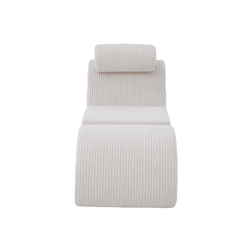 Poltrona moderna - Design ergonómico, espuma de alta elasticidade, capa removível, com bolso lateral - Bege