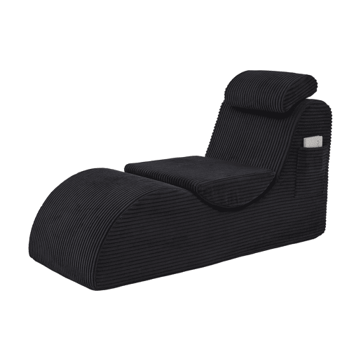 Poltrona ergonómica moderna - Design exclusivo, espuma elástica, capa removível, com bolso - Preto