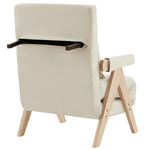Poltrona conversível 3 em 1 - Função cama, reclinável, para sala, quarto e escritório - Bege