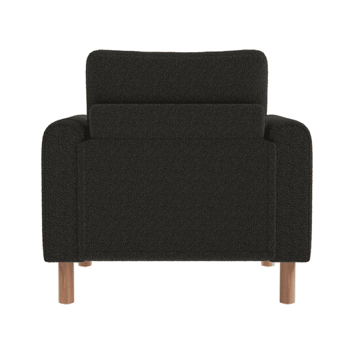 Poltrona moderna de 1 lugar - Almofada espessa, confortável, macia, para sala, escritório ou quarto - Cinza Poltrona moderna de 1 lugar - Almofada espessa, confortável, macia, para sala, escritório ou quarto - Cinza