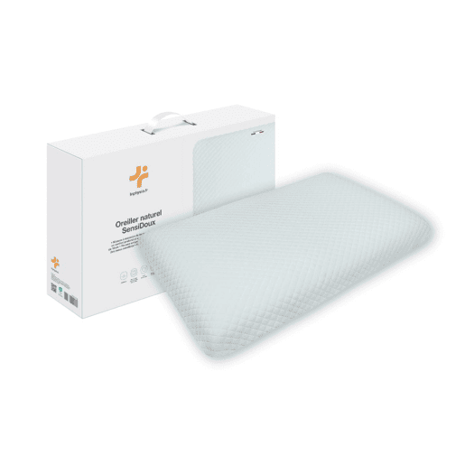 Almofada de espuma viscoelástica para pele sensível SENSIDOUX LYOCELL com fronha Lyocell