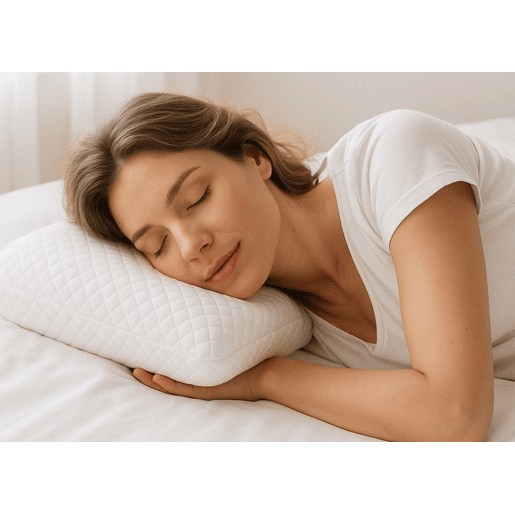 Almofada de espuma viscoelástica para pele sensível SENSIDOUX LYOCELL com fronha Lyocell