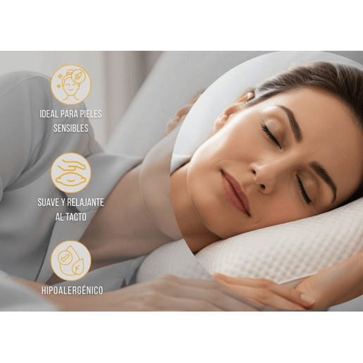 Almofada de espuma viscoelástica para pele sensível SENSIDOUX LYOCELL com fronha Lyocell
