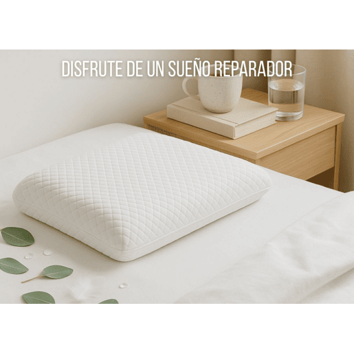 Almofada de espuma viscoelástica para pele sensível SENSIDOUX LYOCELL com fronha Lyocell