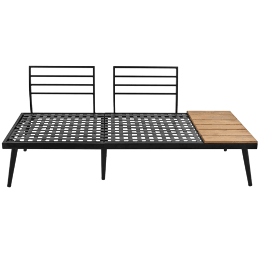 Conjunto de jardim de 6 peças - sala de jantar para terraço, varanda, jardim, interior e exterior, estrutura em ferro galvanizado - Cinza Antigo
