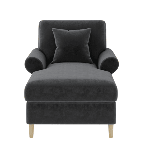 Poltrona Relax XXL - Poltrona de leitura, reclinável, de veludo - Cinza