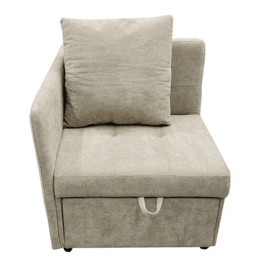 Sofá-cama 3 em 1 - Sofá de linho com encosto ajustável - Bege