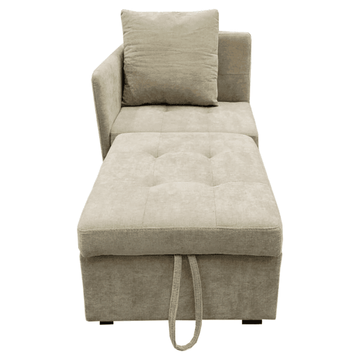 Sofá-cama 3 em 1 - Sofá de linho com encosto ajustável - Bege