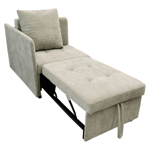 Sofá-cama 3 em 1 - Sofá de linho com encosto ajustável - Bege