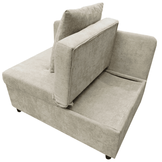 Sofá-cama 3 em 1 - Sofá de linho com encosto ajustável - Bege