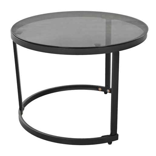 Conjunto de jardim Lounge 5 peças - Estrutura em ferro galvanizado, móveis de jardim em corda, pés ajustáveis, mesa em vidro liso - Cinza