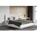 Cama doble con almacenaje en terciopelo Cama doble con almacenaje en terciopelo Beige