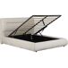 Cama doble con almacenaje en terciopelo Cama doble con almacenaje en terciopelo Beige