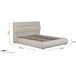 Cama doble con almacenaje en terciopelo Cama doble con almacenaje en terciopelo Beige