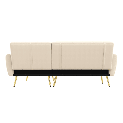 Sofá-cama moderno de 3 lugares - Sofá de canto com função de cama - Bege